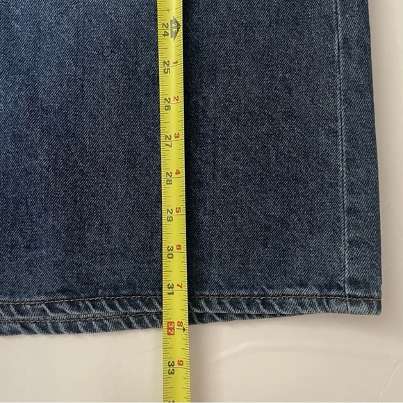 NWT Old Navy Women’s Size 18 Dark Blue A-Line Denim Skirt Front Slit Pockets - Picture 5 of 6